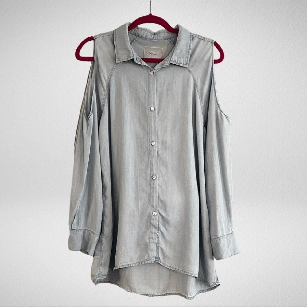 Rails Lana Light Vintage Wash Chambray Open Shoul… - image 2
